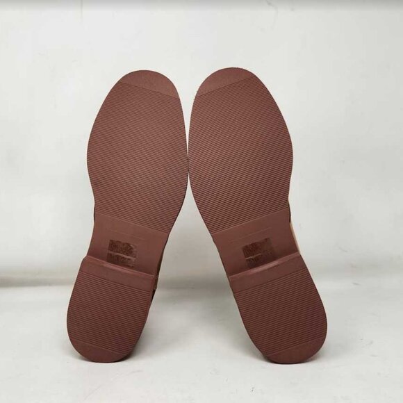New men\'s 9 J Crew saddle shoes in leather and English suede oxfords Camel Tan main image 9